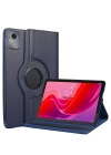 Newface Lenovo Tab M11 TB330FU 360 Tablet Deri Kılıf - Lacivert