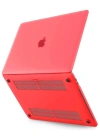 Newface Macbook Pro 13 2021 Macbook Buzlu Kapak - Kırmızı