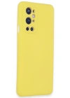 Newface One Plus 9 Pro Kılıf Nano içi Kadife Silikon - Sarı