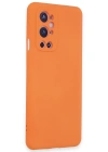 Newface One Plus 9 Pro Kılıf Nano içi Kadife Silikon - Turuncu