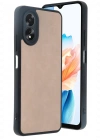 Newface Oppo A38 Kılıf Aras Deri Kapak - Pudra