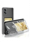 Newface Oppo A38 Kılıf Kart Şeffaf Silikon - Şeffaf