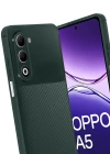 Newface Oppo A5 4G Auto Focus Karbon Kapak - Koyu Yeşil