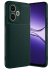 Newface Oppo A5 Pro 4G Kılıf Auto Focus Karbon Kapak - Koyu Yeşil
