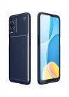 Newface Oppo A54 4G Kılıf Auto Focus Karbon Kapak - Lacivert