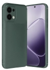 Newface Oppo A6 Pro 4G Auto Focus Karbon Kapak - Koyu Yeşil