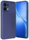 Newface Oppo A6 Pro 4G Auto Focus Karbon Kapak - Lacivert