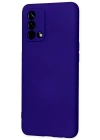 Newface Oppo A74 4G Kılıf Nano içi Kadife Silikon - Mor