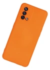 Newface Oppo A74 4G Kılıf Nano içi Kadife Silikon - Turuncu