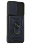 Newface Oppo A74 4G Kılıf Pars Lens Yüzüklü Silikon - Lacivert