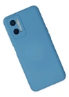 Newface Oppo A96 Kılıf Nano içi Kadife Silikon - Mavi