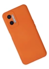 Newface Oppo A96 Kılıf Nano içi Kadife Silikon - Turuncu