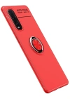 Newface Oppo Find X2 Kılıf Range Yüzüklü Silikon - Kırmızı
