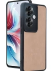 Newface Oppo Reno 11F Kılıf Aras Deri Kapak - Pudra