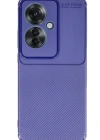 Newface Oppo Reno 11F Kılıf Auto Focus Karbon Kapak - Lacivert