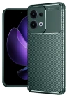 Newface Oppo Reno 13 Pro Kılıf Auto Focus Karbon Kapak - Koyu Yeşil
