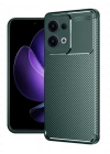 Newface Oppo Reno 13 Pro Kılıf Auto Focus Karbon Kapak - Koyu Yeşil