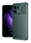 Newface Oppo Reno 13 Pro Kılıf Auto Focus Karbon Kapak - Koyu Yeşil