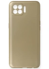 Newface Oppo Reno 4 Lite Kılıf First Silikon - Gold