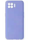 Newface Oppo Reno 4 Lite Kılıf First Silikon - Lila