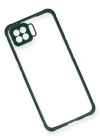 Newface Oppo Reno 4 Lite Kılıf Miami Şeffaf Silikon - Koyu Yeşil