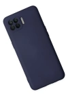 Newface Oppo Reno 4 Lite Kılıf Nano içi Kadife Silikon - Lacivert