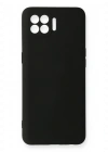 Newface Oppo Reno 4 Lite Kılıf Nano içi Kadife Silikon - Siyah