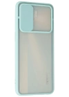 Newface Oppo Reno 4 Lite Kılıf Palm Buzlu Kamera Sürgülü Silikon - Turkuaz