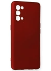 Newface Oppo Reno 5 Kılıf First Silikon - Bordo