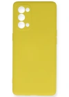 Newface Oppo Reno 5 Kılıf Nano içi Kadife Silikon - Sarı