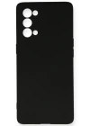 Newface Oppo Reno 5 Kılıf Nano içi Kadife Silikon - Siyah
