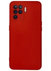 Newface Oppo Reno 5 Lite Kılıf Nano içi Kadife Silikon - Kırmızı