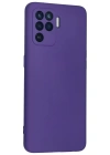Newface Oppo Reno 5 Lite Kılıf Nano içi Kadife Silikon - Mor