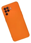 Newface Oppo Reno 5 Lite Kılıf Nano içi Kadife Silikon - Turuncu