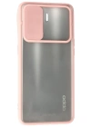 Newface Oppo Reno 5 Lite Kılıf Palm Buzlu Kamera Sürgülü Silikon - Pembe