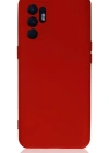 Newface Oppo Reno 6 Kılıf Nano içi Kadife Silikon - Kırmızı