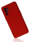 Newface Oppo Reno 6 Kılıf Nano içi Kadife Silikon - Kırmızı