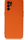 Newface Oppo Reno 6 Kılıf Nano içi Kadife Silikon - Turuncu