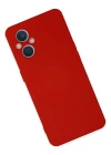 Newface Oppo Reno 7 Lite Kılıf Nano içi Kadife Silikon - Kırmızı