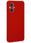 Newface Oppo Reno 7 Lite Kılıf Nano içi Kadife Silikon - Kırmızı