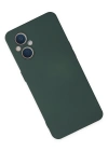 Newface Oppo Reno 7 Lite Kılıf Nano içi Kadife Silikon - Koyu Yeşil