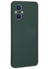 Newface Oppo Reno 7 Lite Kılıf Nano içi Kadife Silikon - Koyu Yeşil