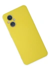 Newface Oppo Reno 7 Lite Kılıf Nano içi Kadife Silikon - Sarı