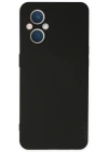 Newface Oppo Reno 7 Lite Kılıf Nano içi Kadife Silikon - Siyah