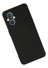 Newface Oppo Reno 7 Lite Kılıf Nano içi Kadife Silikon - Siyah