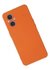 Newface Oppo Reno 7 Lite Kılıf Nano içi Kadife Silikon - Turuncu
