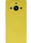 Newface Realme 11 Pro Kılıf Nano içi Kadife Silikon - Sarı