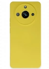 Newface Realme 11 Pro Kılıf Nano içi Kadife Silikon - Sarı
