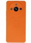 Newface Realme 11 Pro Kılıf Nano içi Kadife Silikon - Turuncu