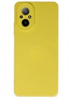 Newface Realme 12 Lite Kılıf Nano içi Kadife Silikon - Sarı